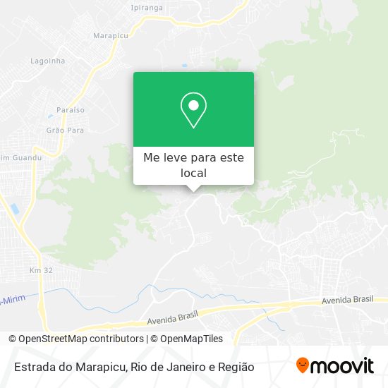Estrada do Marapicu mapa