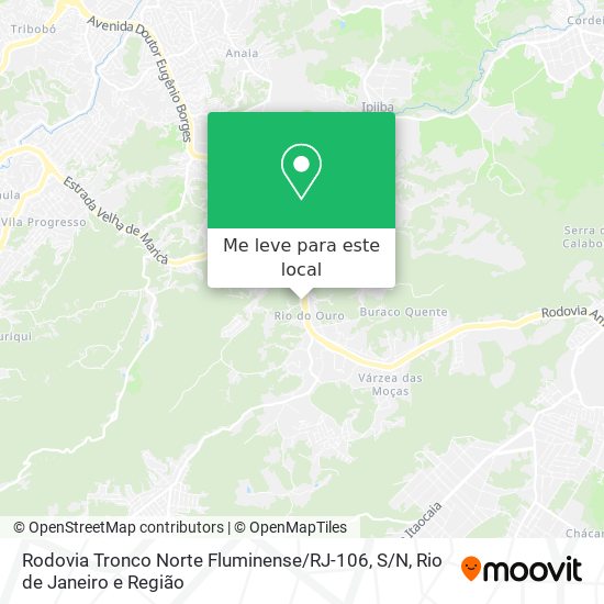 Rodovia Tronco Norte Fluminense / RJ-106, S / N mapa