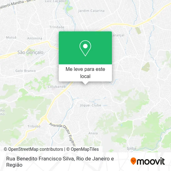 Rua Benedito Francisco Silva mapa