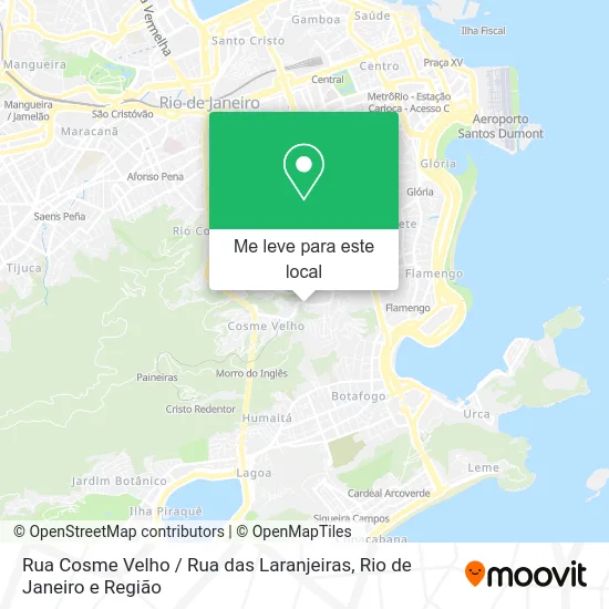 Rua Cosme Velho / Rua das Laranjeiras mapa