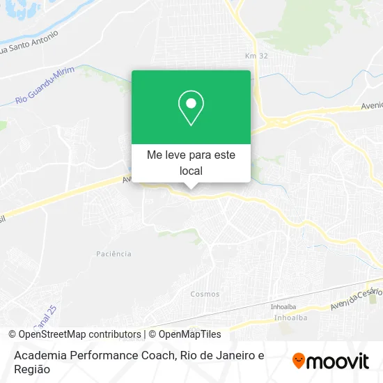 Academia Performance Coach mapa