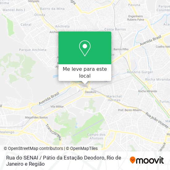 Rua do SENAI / Pátio da Estação Deodoro mapa