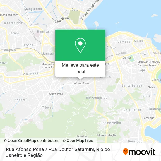 Rua Afonso Pena / Rua Doutor Satamini mapa