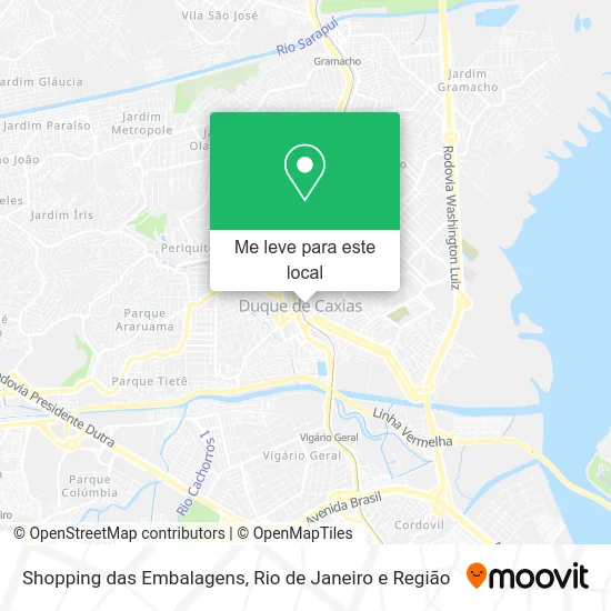 Shopping das Embalagens mapa