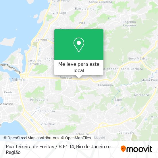 Rua Teixeira de Freitas / RJ-104 mapa