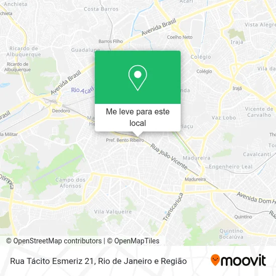 Rua Tácito Esmeriz 21 mapa