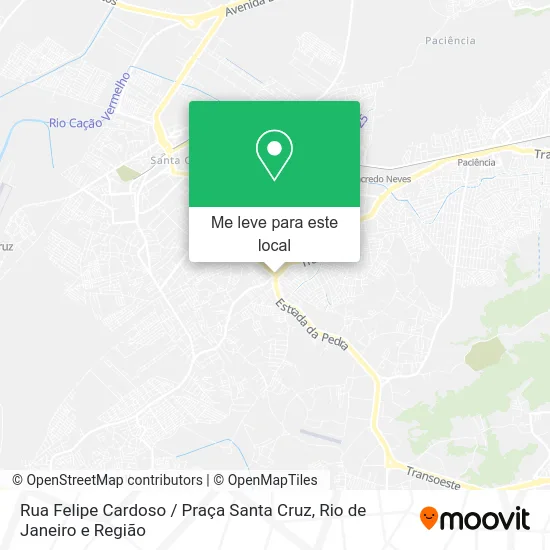Rua Felipe Cardoso / Praça Santa Cruz mapa