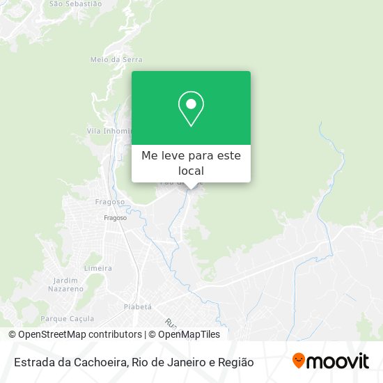 Estrada da Cachoeira mapa