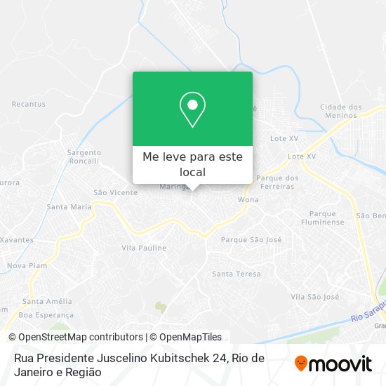 Rua Presidente Juscelino Kubitschek 24 mapa