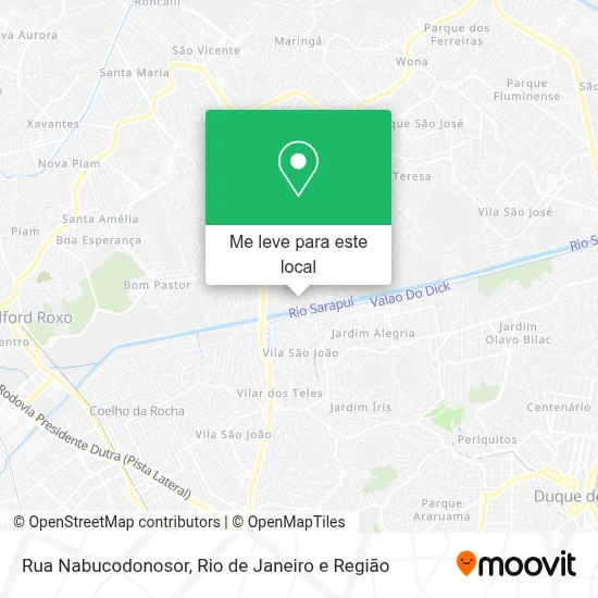 Rua Nabucodonosor mapa