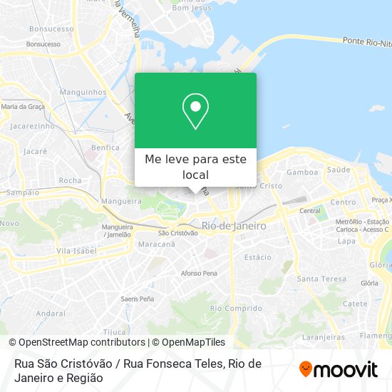 Rua São Cristóvão / Rua Fonseca Teles mapa