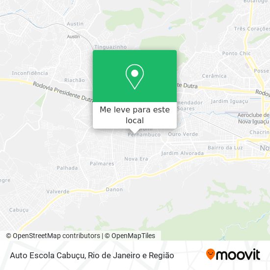 Auto Escola Cabuçu mapa