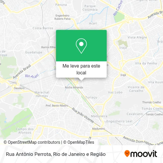 Rua Antônio Perrota mapa