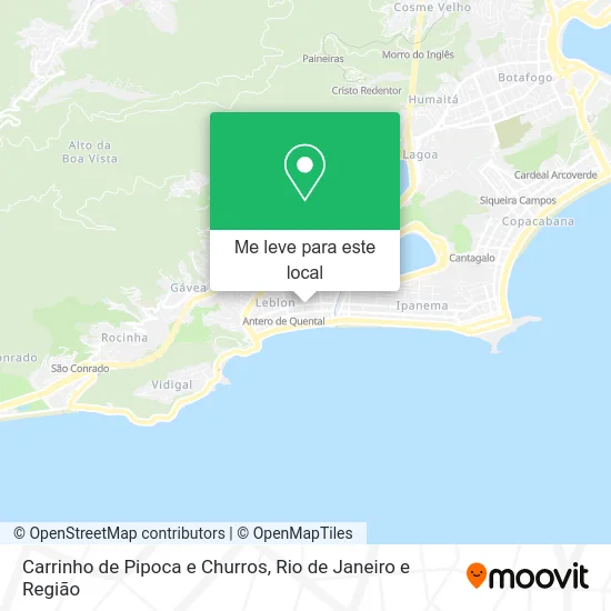 Carrinho de Pipoca e Churros mapa