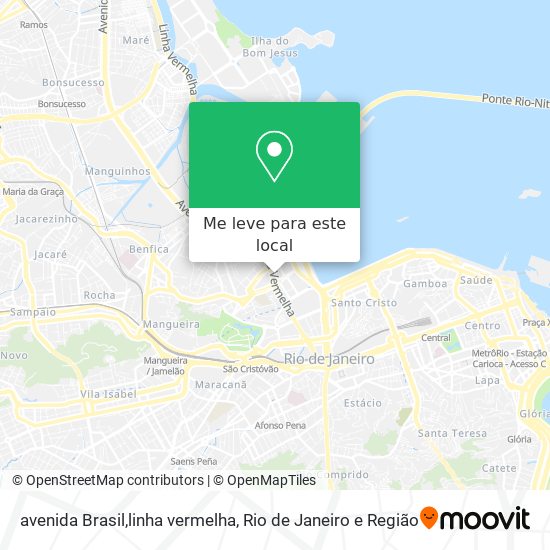 avenida Brasil,linha vermelha mapa