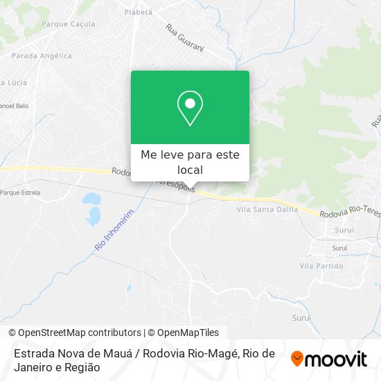 Estrada Nova de Mauá / Rodovia Rio-Magé mapa