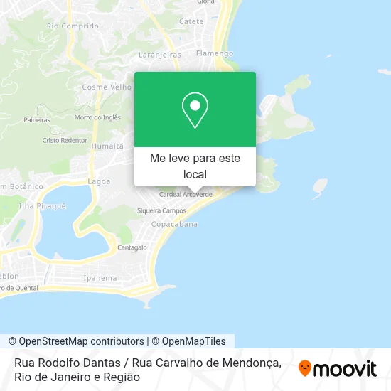 Rua Rodolfo Dantas / Rua Carvalho de Mendonça mapa