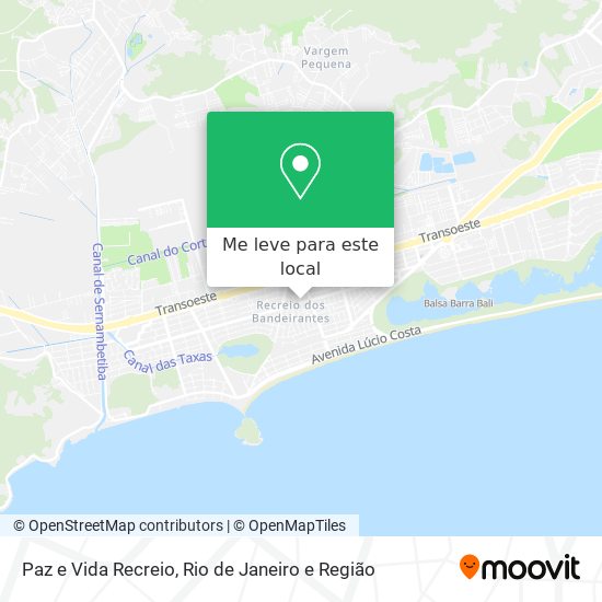 Paz e Vida Recreio mapa