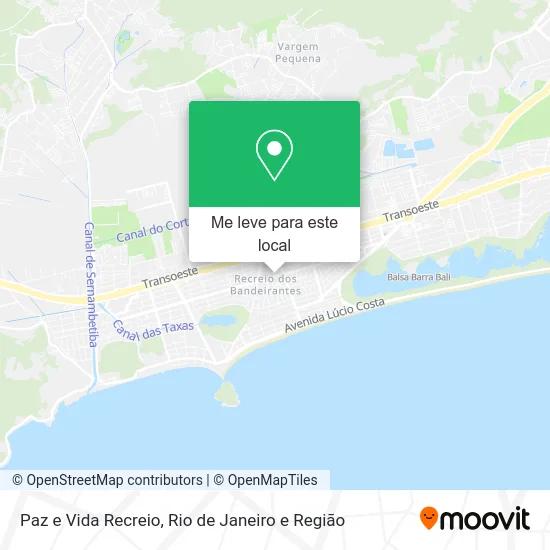 Paz e Vida Recreio mapa