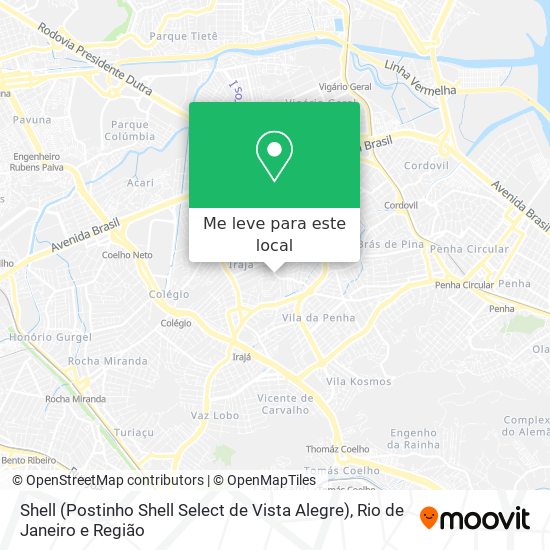 Shell (Postinho Shell Select de Vista Alegre) mapa