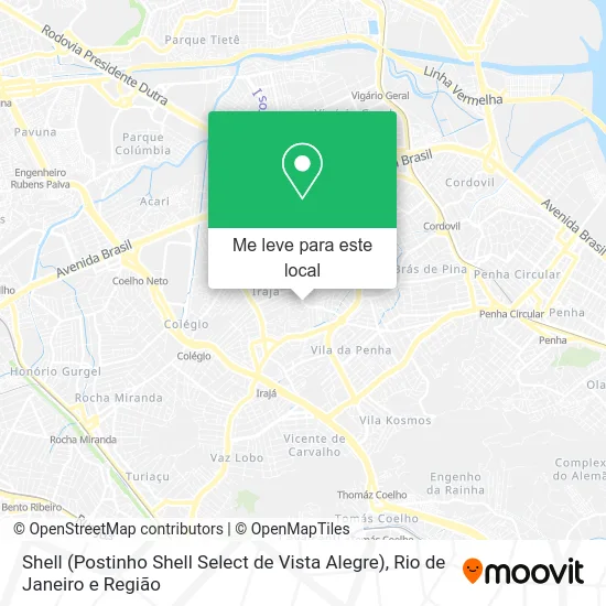 Shell (Postinho Shell Select de Vista Alegre) mapa