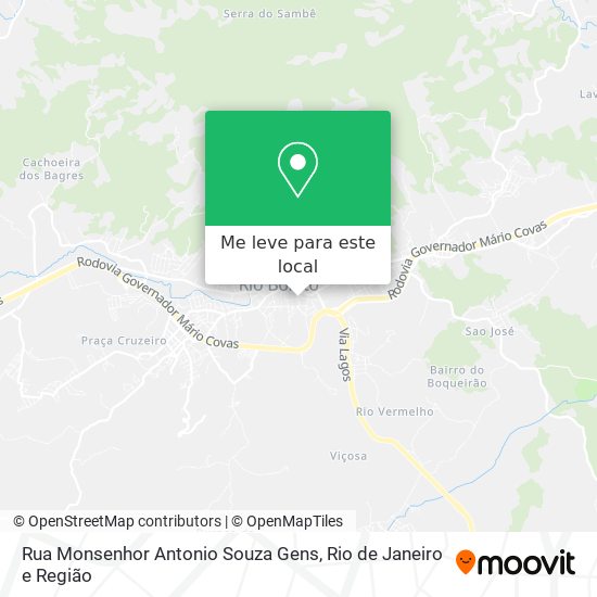 Rua Monsenhor Antonio Souza Gens mapa