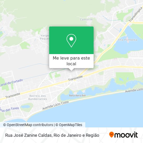 Rua José Zanine Caldas mapa