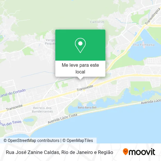 Rua José Zanine Caldas mapa