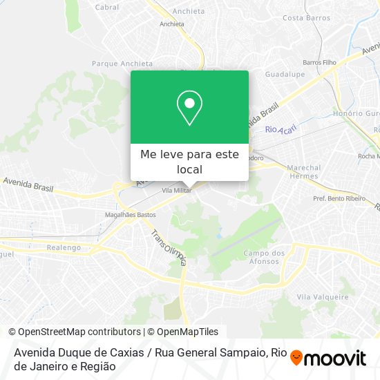 Avenida Duque de Caxias / Rua General Sampaio mapa