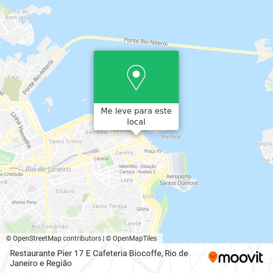 Restaurante Pier 17 E Cafeteria Biocoffe mapa