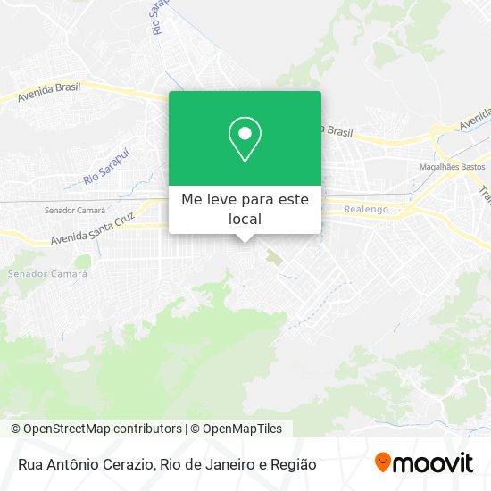 Rua Antônio Cerazio mapa