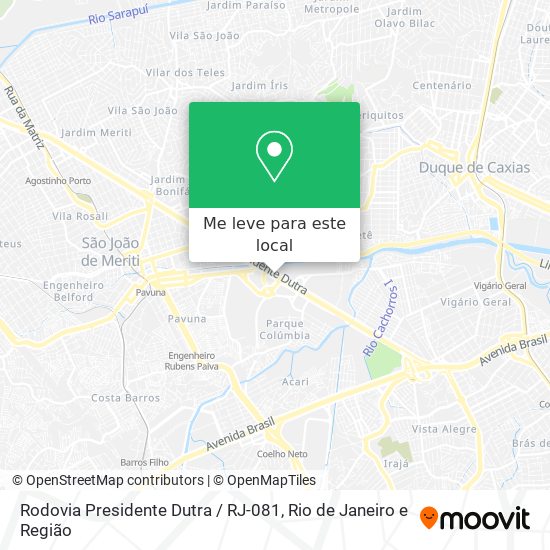 Rodovia Presidente Dutra / RJ-081 mapa