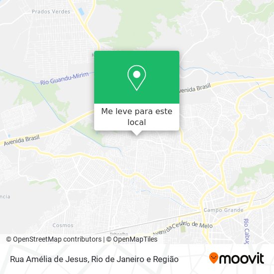 Rua Amélia de Jesus mapa
