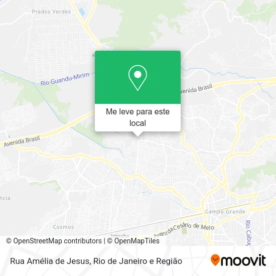 Rua Amélia de Jesus mapa