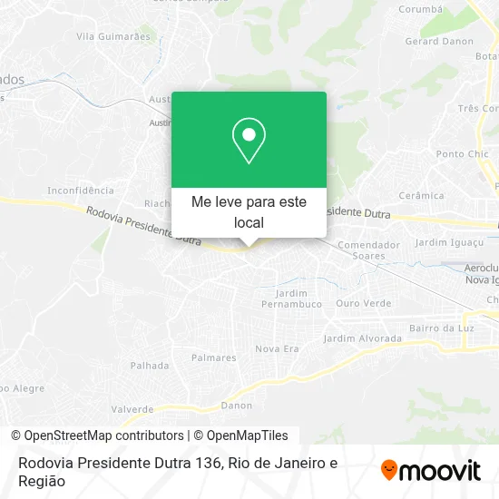 Rodovia Presidente Dutra 136 mapa