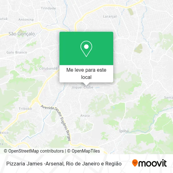 Pizzaria James -Arsenal mapa