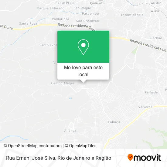 Rua Ernani José Silva mapa