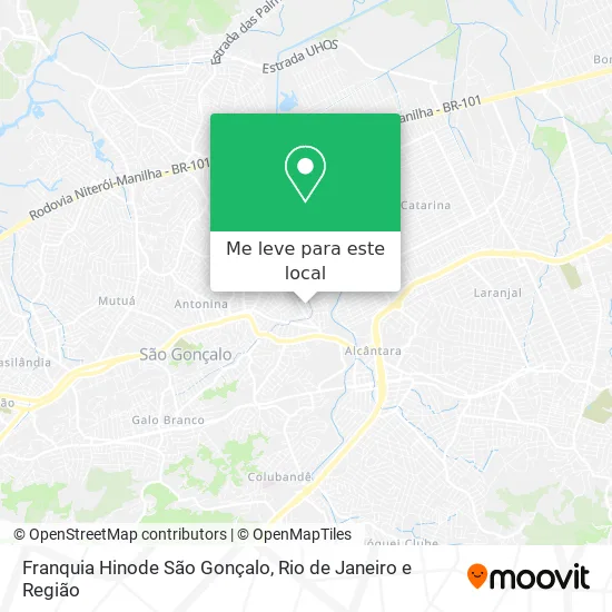 Franquia Hinode São Gonçalo mapa
