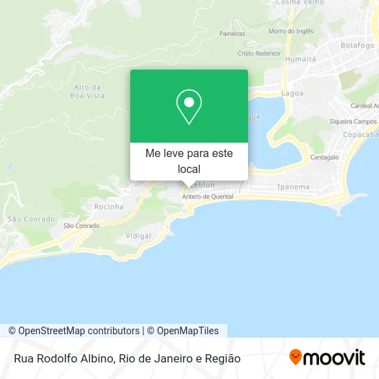 Rua Rodolfo Albino mapa