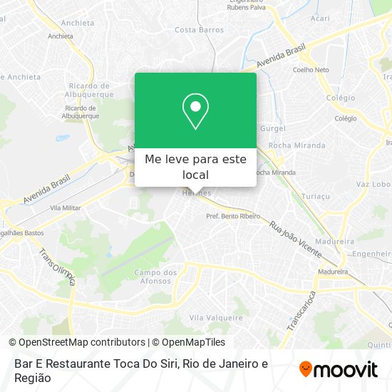 Bar E Restaurante Toca Do Siri mapa