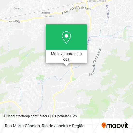 Rua Marta Cândido mapa