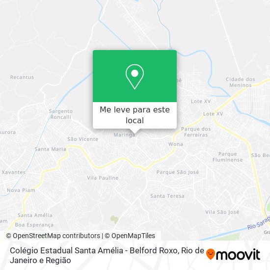 Colégio Estadual Santa Amélia - Belford Roxo mapa