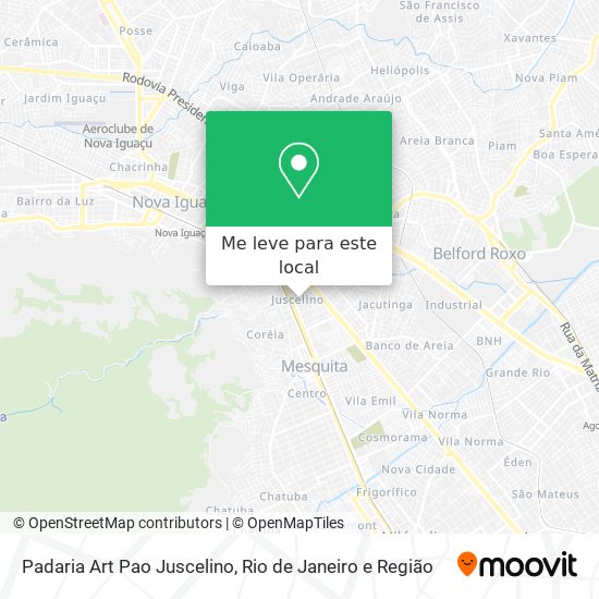 Padaria Art Pao Juscelino mapa