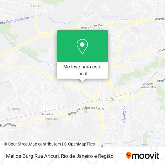 Mellos Burg Rua Aricuri mapa