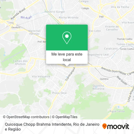 Quiosque Chopp Brahma Intendente mapa