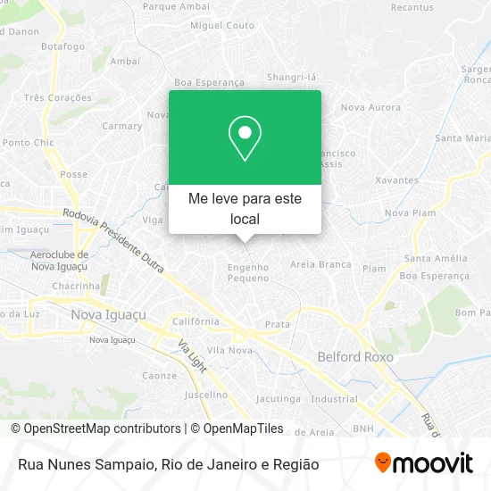 Rua Nunes Sampaio mapa