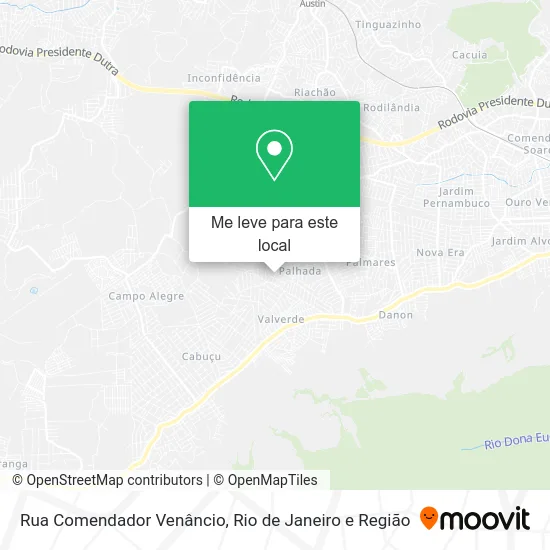Rua Comendador Venâncio mapa