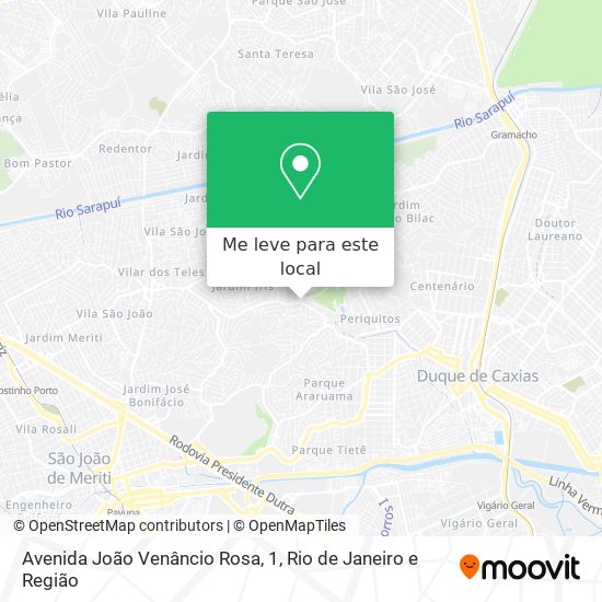 Avenida João Venâncio Rosa, 1 mapa