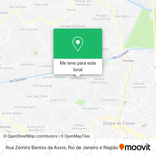 Rua Zemiro Bentox de Assis mapa