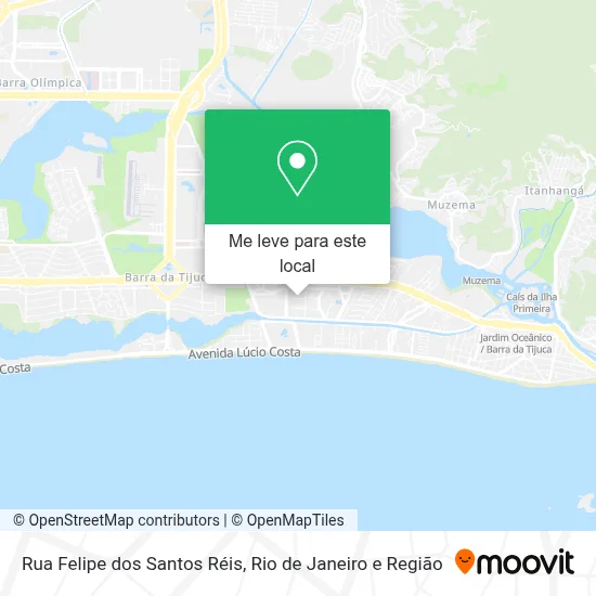 Rua Felipe dos Santos Réis mapa